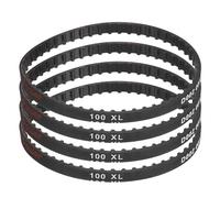 sourcing map 4pcs 100XL 025 Timing Belt 50 Teeth Rubber Geared Cogged Belt, 0.25" Width, 0.20" Pitch Mechanical Replacement Belts