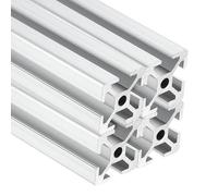 sourcing map 4Pcs 1010/10 Series 1x1 Inch Aluminum Extrusion Profile, European Standard Anodized Linear Rail for 3D Printer Part, CNC Machine, Linear Rail Guide (300mm, Silver)