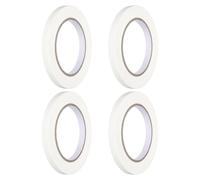sourcing map 4pcs 10mm x 50 m Colored Masking Tape Universal Crepe Paper Colorful Masking Painter Tape for Art Drawing DIY Handcraft Labeling Sealing, White