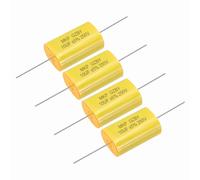 sourcing map 4Pcs 10uF Frequency Divider Capacitor, 250V Audio Speaker Crossover Non-Polarity Polypropylene MKP Film Capacitor