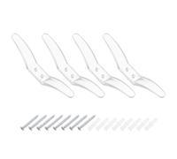 sourcing map 4Pcs 112x15mm Blind Cord Cleats, Blind String Safety Rope Plastic Holder, Window Cord Hooks with Screws for Curtains Sun Shades Ropes, Clear