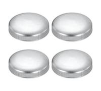 sourcing map 4Pcs 114 mm Chain Link Fence Post Cap, Low-Dome External Post Cap Galvanized Round Fence Post End Caps Fit 114 mm OD Metal Pipe for Chain Link Garden Farm Backyard