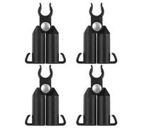 sourcing map 4Pcs 11mm/0.4in Adjustable Plant Trellis Connectors Clips A-Type 70 Degree, Plastic Garden Stakes Clips for Gardening Bracket Shelf Rods Buckles Garden Trellis