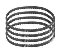 sourcing map 4pcs 120XL 025 Timing Belt 60 Teeth Rubber Geared Cogged Belt, 0.25" Width, 0.20" Pitch Mechanical Replacement Belts