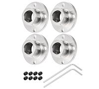 sourcing map 4pcs 12mm Flange Coupling Connector, Shaft Axis Fittings for DIY RC Model Motors, with 8pcs Fastening Screw 2pcs M2 Hex Wrench