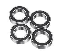 sourcing map 4pcs 15267-2RS Deep Groove Ball Bearings 15x26x7mm Chrome Steel Bearing Double Rubber Shielded Precision Bearings, P6 (ABEC 3)