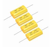 sourcing map 4Pcs 15uF Frequency Divider Capacitor, 250V Audio Speaker Crossover Non-Polarity Polypropylene MKP Film Capacitor