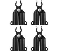 sourcing map 4Pcs 16mm/0.6in Adjustable Plant Trellis Connectors Clips A-Type 70 Degree, Plastic Garden Stakes Clips for Gardening Bracket Shelf Rods Buckles Garden Trellis