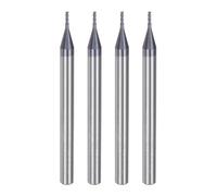 sourcing map 4pcs 1mm Dia 4mm Shank Square Nose End Mill 4 Flutes HRC45 Carbide AlTiN Coated CNC Router Bits Cutter Tools for End Milling CNC Machining