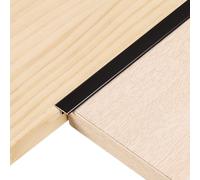 sourcing map 4Pcs 2.9ft x 0.47" T Molding Floor Transition Strips, Aluminium Alloy Vinyl Flooring Gap Trim for Joining Laminate Planks Tiles Floor Gaps, Black