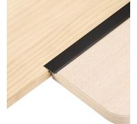 sourcing map 4Pcs 2.9ft x 0.79" T Molding Floor Transition Strips, Aluminium Alloy Vinyl Flooring Gap Trim for Joining Laminate Planks Tiles Floor Gaps, Black