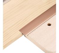 sourcing map 4Pcs 2.9ft x 1.3" T Molding Floor Transition Strips, Aluminium Alloy Vinyl Flooring Gap Trim for Joining Laminate Planks Tiles Floor Gaps, Rose Gold