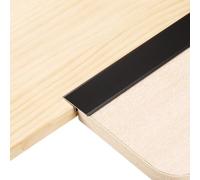 sourcing map 4Pcs 2.9ft x 1.3" T Molding Floor Transition Strips, Aluminium Alloy Vinyl Flooring Gap Trim for Joining Laminate Planks Tiles Floor Gaps, Black