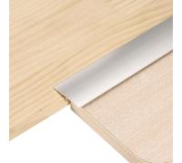 sourcing map 4Pcs 2.9ft x 1.57" T Molding Floor Transition Strips, Aluminium Alloy Vinyl Flooring Gap Trim for Joining Laminate Planks Tiles Floor Gaps, Silver