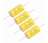 sourcing map 4Pcs 20uf Frequency Divider Capacitor, 250V Axial Audio Speaker Crossover MKP Film Capacitor