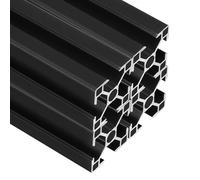 sourcing map 4Pcs 250mm 3030 Aluminum Extrusion Profile, European Standard Anodized Linear Rail for 3D Printer Part, CNC Machine, Linear Rail Guide, Black