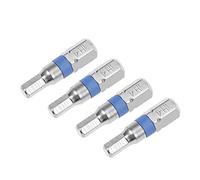 sourcing map 4pcs 25mm Long 1/4" Hex Shank H4 Hex High Quantity Screwdriver Bits S2 High Alloy Steel for Impact Driver Electric Screwdrivers and Drill