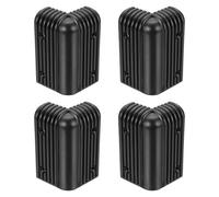 sourcing map 4Pcs 3.07" x 1.89" Speaker Corner Protectors, Plastic Right Angle Protector Thickening Speaker for Cabinet Guitar Amplifier Stage Speakers, Black