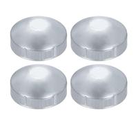 sourcing map 4Pcs 3-1/2" Chain Link Fence Post Cap, Dome External Post Caps Galvanized Round End Cap Fit 3-1/2" OD Pipe for Outdoor Chain Link Fence Parts