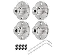sourcing map 4pcs 3.17mm Flange Coupling Connector, Shaft Axis Fittings for DIY RC Model Motors, with 8pcs Fastening Screw 2pcs M1.5 Hex Wrench