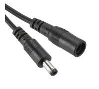 sourcing map 4PCS 3.28ft Black DC Power Extension Cable 5.5mm x 2.1mm Power Adapter Cable 12V Female to Male for IP Camera, CCTV, LED, Monitors, More