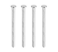 Sourcing Map 4pcs 3.5 Inch Door Hinge Pins, Removable Brushed Interior Hinge Security Pins for Wood Residential Door Replacement, Silver