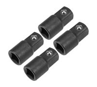 sourcing map 4pcs 3/8" Drive (F) x 1/2" (M) Socket Reducer Adapters, Female to Male, Cr-V Steel(Black)