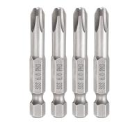 sourcing map 4pcs #3 Phillips Screwdriver Bit PH3 1/4" Hex Shank, Gray | 2" (50mm) Long 6mm Rod Magnetic Cross Head Drill Bits S2 Steel Industrial Screw Driver for Electric Power Tools