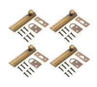sourcing map 4Pcs 3" Solid Brass Surface Bolt, Concealed Security Slide Latch Door Lock with Screws, Polished French Door Lock for Closet Cabinet Recessed Doors, Bronze