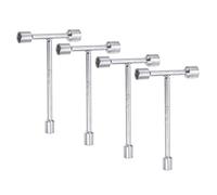 sourcing map 4pcs 3-Way Wrench, 10mm 12mm 14mm Socket T Handle for Repairing Bicycle, Automobile and DIY