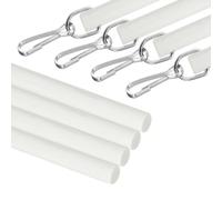 sourcing map 4Pcs 30" Acrylic Drapery Wand, Invisible Curtain Pull Rod with Hook, Universal Tilt Wand Replacement Part for High Hanging Curtain Opening-Closing, Clear