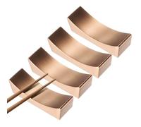 sourcing map 4pcs 304 Stainless Steel Chopstick Rest, Curved Shape Chopstick Stand Holder Knife Rest for Countertop Holding Chopstick Spoon Forks Knife Tabletop Decoration, Rose Gold