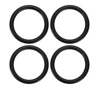sourcing map 4Pcs 304 Stainless Steel O Ring, M6 x 40 x 52mm(WD. x ID. x OD.) Seamless Welded Circle Loop Round Ring Buckles for Luggage Webbing Craft DIY Decoration Accessories, Black