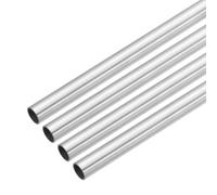 sourcing map 4Pcs 304 Stainless Steel Tube 7mmOD 6mmID 305mmL 0.5mm Thick | 0.28"ODx0.24"IDx12"L Round Seamless Metal Straight Pipe Weldable Tubing for Industry DIY Projects