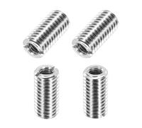 sourcing map 4Pcs 316 Stainless Steel Thread Reducing Nuts, M10x1.5 Male to M6x1 Female 18mm Long Metric Repairing Insert Nut Screw Threaded Adapters Sleeve Reducer Conversion Fastener