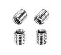 sourcing map 4Pcs 316 Stainless Steel Thread Reducing Nuts, M10x1.5 Male to M8x1.25 Female 10mm Long Metric Repairing Insert Nut Screw Threaded Adapters Sleeve Reducer Conversion Fastener