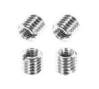 sourcing map 4Pcs 316 Stainless Steel Thread Reducing Nuts, M6x1 Male to M4x0.7 Female 6mm Long Metric Repairing Insert Nut Screw Threaded Adapters Sleeve Reducer Conversion Fastener
