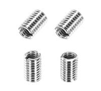 sourcing map 4Pcs 316 Stainless Steel Thread Reducing Nuts, M8x1.25 Male to M6x1 Female 12mm Long Metric Repairing Insert Nut Screw Threaded Adapters Sleeve Reducer Conversion Fastener