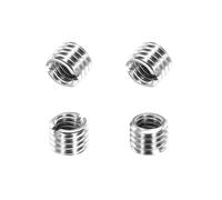 sourcing map 4Pcs 316 Stainless Steel Thread Reducing Nuts, M8x1.25 Male to M6x1 Female 6mm Long Metric Repairing Insert Nut Screw Threaded Adapters Sleeve Reducer Conversion Fastener