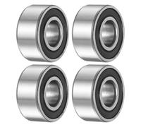 sourcing map 4Pcs 3202-2RS/5202-2RS Double Row Sealed Angular Contact Ball Bearing, 15 x 35 x 16mm Ball Bearings for Electric Motor, Pumps, Compressor, Agricultural Machinery
