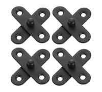 sourcing map 4Pcs 360 Degree Rotating Pivot Hinges, 57 x 16.3mm Stainless Steel Centre Shaft Concealed Hidden Hinge for Home Kitchen Swinging Cabinet Doors, Black