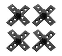 sourcing map 4Pcs 360 Degree Rotating Pivot Hinges, 75 x 18mm Stainless Steel Centre Shaft Concealed Hidden Hinge for Home Kitchen Swinging Cabinet Doors, Black