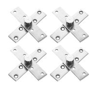 sourcing map 4Pcs 360 Degree Rotating Pivot Hinges, 98.5 x 24mm Stainless Steel Centre Shaft Concealed Hidden Hinge for Home Kitchen Swinging Cabinet Doors, Silver