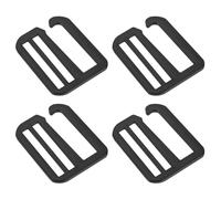 sourcing map 4Pcs 38mm/1.5" Metal G-Hook Webbing Buckles Adjustable Flat Tri-Glide Slide Buckles for Backpack Strap Webbing, Matte Black
