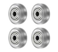 sourcing map 4Pcs 3D Printer Wheel with 625ZZ Linear Bearing, 3D Printer Pom Roller Plastic Pulley Wheel for 3D Printer, Transparent