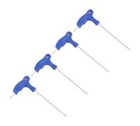 sourcing map 4pcs 3mm Hex Key T-Handle Dual End Wrench, Metric CR-V Steel Flat End Spanner for Automotive Household Maintenance