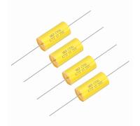 sourcing map 4Pcs 4.7uf Frequency Divider Capacitor, 250V Axial Audio Speaker Crossover MKP Film Capacitor