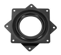 sourcing map 4Pcs 4" Bar Stool Swivel Replacement, 360° Rotation Lazy Susan Turntable, Square Ball Bearing Seat Swivel Base Mount Plate for Recliner Chair or Table, Black (95x8mm)