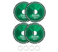 sourcing map 4pcs 4" Diamond Saw Blade, 20mm Arbor Cut Off Wheels, Diamond Cutting Disc Multifunction Tile Concrete Ceramic Marble Blade with 5/8" Washer for Angle Grinder, Green