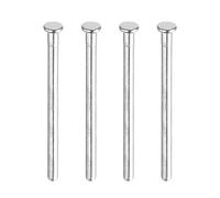 sourcing map 4pcs 4 Inch Door Hinge Pins, Removable Brushed Door Hinge Interior Hinge Security Pins for Wood Residential Door Replacement, Silver